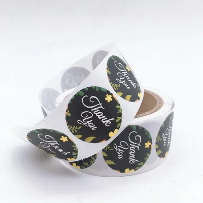 Custom Mailing Labels Small Business Thank You Flowers Stickers Decorative Labels Retail Box Seals Sticker