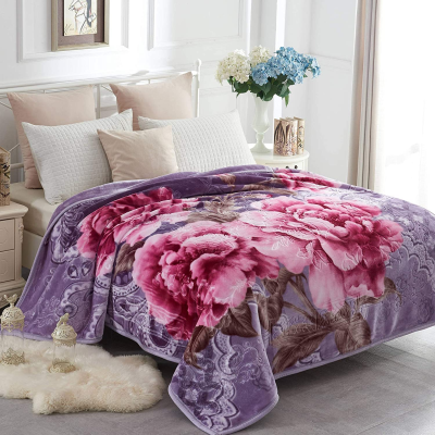 Hot Selling Plush Fleece Blanket 2 Ply Soft Warm Lightweight Bed Blanket for Autumn Winter