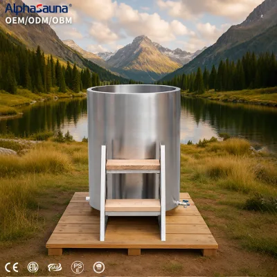 Best Water Chiller 1 Hp With Ice Bath Cold Plunge Stainless Steel Ice Bath Round Barrel Customizable Cold Plunge Chiller