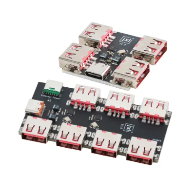 USBHUB USB2.0 7 4-port Controller Expansion Module USB 2.0 to 4 Channel Way Splitter USB-HUB Type-C Extender Board 40MB/S