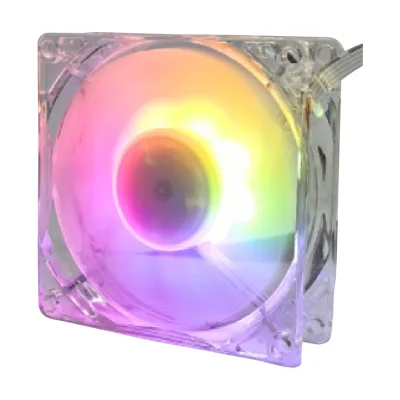 Crystal ARGB PC Case Fan with High-Speed PWM Design 4-Pin Strong & Powerful 3-Pin Power Interface