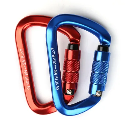 D-Type Carabiner with Quick-Release Safety for Buckle Outdoor O-Type Mountaineering Fall Protection Main Lock for Rock Climbing