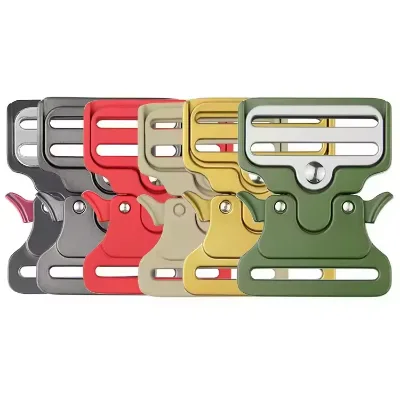 Topone TWT2162 Universal Metal Side Release Buckle 20mm 50mm Nickel-Free Aluminum Alloy Quick Clip for Tactical Backpacks