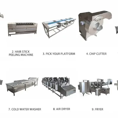 Compact Easy Operation Chips & Fries Production Line for SMEs-Includes Nut & Vegetable Ingredients for Fruit-Based Raw Material