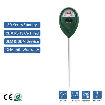 Analog Soil pH Meter with Metal Probe for Garden Plant Soil Testing OEM Factory Wholesale