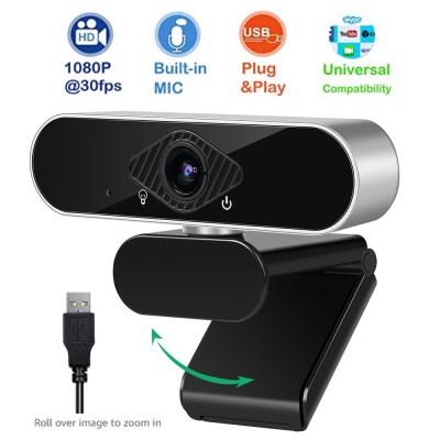 Stock High Quality FHD 1080P USB 2.0 PC Camera with Microphone Webcam