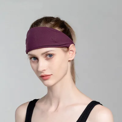 2024 Custom logo Headbands Headtie Comfortable Fabric Hair Purple Cool Head Tie Sports Headband for Woman
