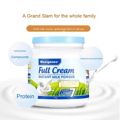 Maxigenes Blue Full-Fat Nutritional Milk Powder 1kg Bulk Bag Sachet for Adults Babies' Daily Health Skimmed Milk Powder