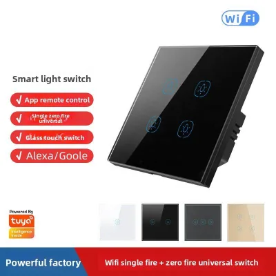 Smart Life WiFi Touch Panel Light Switch Retro Waterproof Glass EU/UK Standard 10A Durable ABS+PC