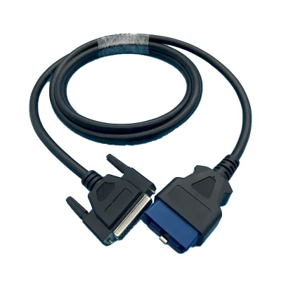 High Quality 12V Automotive OBD2 Car Diagnostic Cable D-Sub 25 Pin Internal Thread to 16 Pin External Thread Latest Version