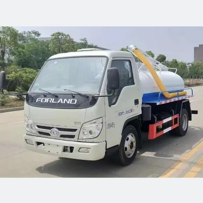 FORLAND 3000L Manual Diesel Sewage Fecal Vacuum Suction Self Dumping System Truck