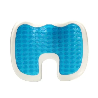 Comfortable Office & Car Seat Cushion with Embroidered Cold Gel Memory Foam & Woven Lumbar Pillow