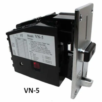 VN-5 Coin Validator for Amusement Game Centers US Plug PVC Material Coin Diameter 16mm-32.5mm Coin Thickness 1.0mm-3.4mm Age >8