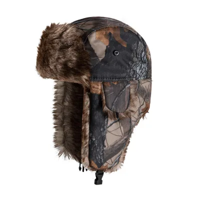 Wholesale Polyester Camouflage Trooper Hat Outdoor Earflaps Ski Hat Warm Winter Hats