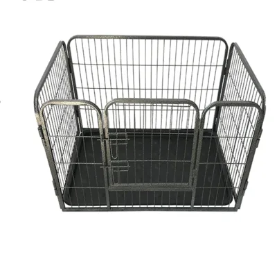 Powder Coated Steel 36 Inch Dog Playpen for Indoor Use 4 Panel Pet Small Folding Animal Playpen Camping
