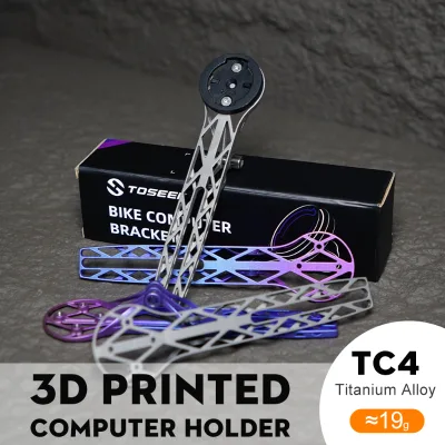 TOSEEK Out Front Mount, 3D Printed TC4 Titanium Alloy, Ultralight Extension Support MTB Road Bike Stem Computer Bracket OEM ODM