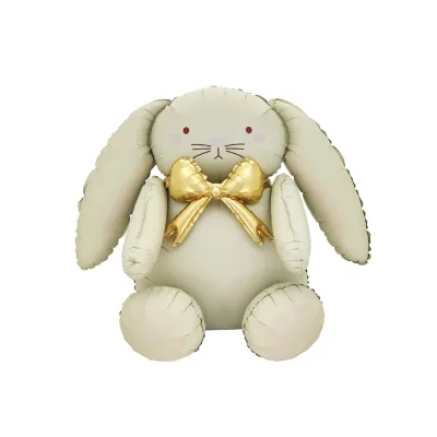 Retro Matte Sitting Rabbit Foil Balloon for Baby Shower Wedding Party Decoration