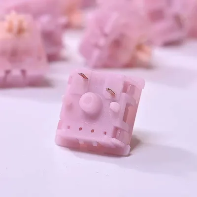Custom Gateron Pure Barry Mechanical Keyboard Switch 5 Pin 62g DIY Pink POM Linear Switches