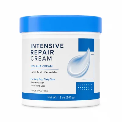 15% Lactic Acid AHA Smoothing Body Cream | Vegan Eco-Friendly Moisturizing Exfoliating Cream for Extremely Dry Skin Ceramide