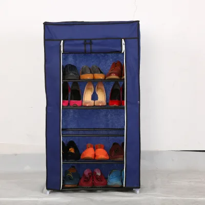 China 6 Layers Shoes Rack Dustproof Shelf Organizer in Bedroom
