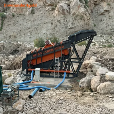 Eco Friendly Gold Shaker Deck 200 Tons/Hour Portable Gold Wash Machine with Gold Gravity Separation for Beach Sand Gold Recovery