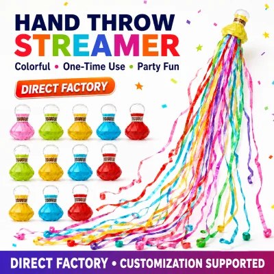 Wholesale Biodegradable Hand Throw Streamer Party Popper Colorful Paper Confetti Crackers for Wedding Birthday