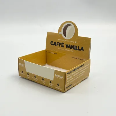 Free Standing Paper Display Box  Decorative Food Packaging Retail Paper Box