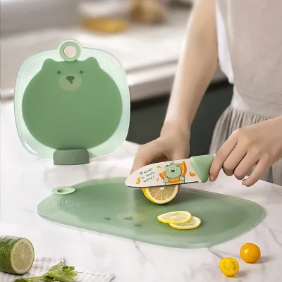 Household Non-Slip Cutting Board Set Combination Packaging for Kitchen Baby Food Fruit Cutting Plastic Chopping Board