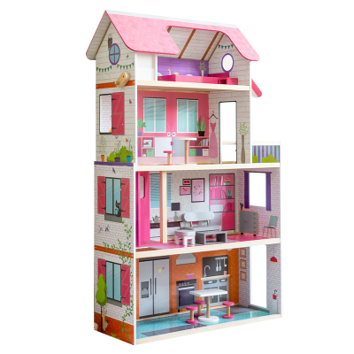 Wooden Doll House for Girls Wooden Doll House Furniture Educational Toy for Children