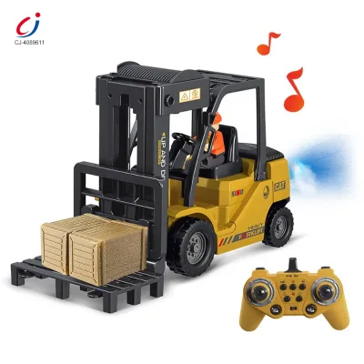 Chengji 2026 New 1/24 Kids Simulation Vehicle Toys 11ch Rc Spray Engineering Truck Remote Control Forklift for Beginner