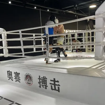 No-Screw Tower Buckle Easy Assembly & Disassembly Custom Size logo Training Competition Boxing Ring Wrestling Ring