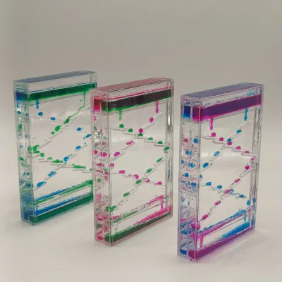 Fangdi TikTok-style Internet-famous Stress-relief Creative Slide Liquid Hourglass Water Drop Timing Ornament Acrylic Square