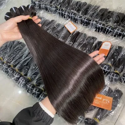 Large Stock High Quality Vietnamese Human Hair Weaves Weft Bone Straight Hair 100% Raw Virgin Hair Cuticle Aligned