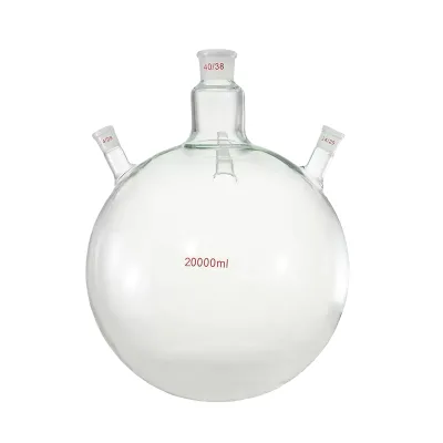 Round Bottom Jacketd Reactor With Full Jacketed and 3 Necks