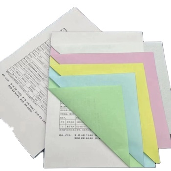 100% Pulp Ncr Dot matrix Paper Roll 55 Gsm Ncr Paper Auto Carbon Ncr Paper Premium Qualite