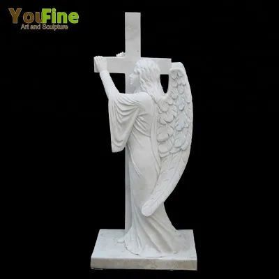 Cross Angel Statue,cemetery Statue for Sale