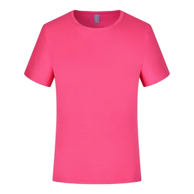 Dry Fit Rose Red Running Plain t Shirts Quick Dry Marathon Mesh Men Tshirt