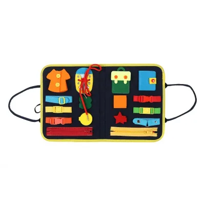 High Quality Learning Toy Book Binding Boards Educational Toys Toddler Felt Busy Board for Wholesales