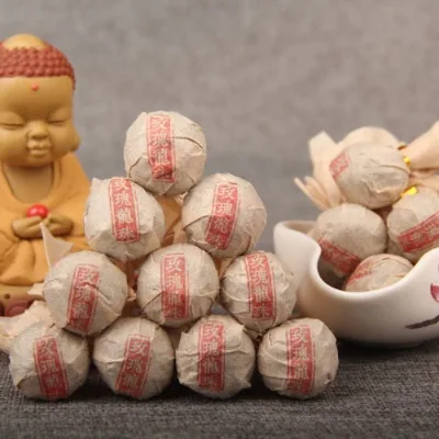 Hot Selling Raw Shen Puerh Tea Mini Tuocha Ancient Tree Pu'Er Tea Ball Rose Flower Tuocha Rose Dragon Pearls Compressed Tea Bag