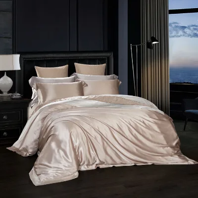 Factory Wholesale Custom Made Silk Flat Sheet Duvet Cover Silk Bed Sheet Pure Mulberry Silk Bedding Set