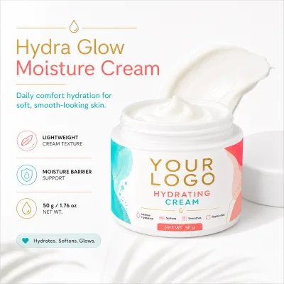Private Label Cosmetics 50g Aqua Glow Hydrating Moisturizing Cream Makeup