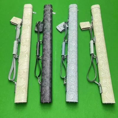 Handmade Carved Tangcao Pool Cue Bag 1/2 Size Waterproof & Lightweight Portable Design High Aesthetic Value