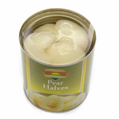 Canned Pear Halves in Light Syrup/in Heavy Syrup Tin Package