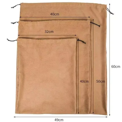 Custom Logo Cotton Drawstring Jewelry Packaging Handbag Dust Bags
