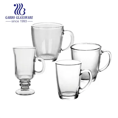 Hot Sale Coffee Glass Mug for Home Classic Tea Glasses Cup China Supplier Home Glass Tableware Juice Drinking Cups
