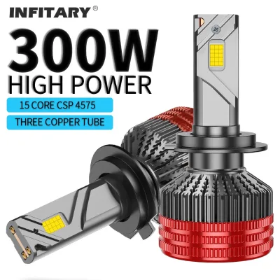 Super Bright Mini LED Headlight Lamp Bulb Plug Play H4 H7 H11 HB3 9005 HB4 9006 Car Lamps 6500K Color Temperature 300W Power