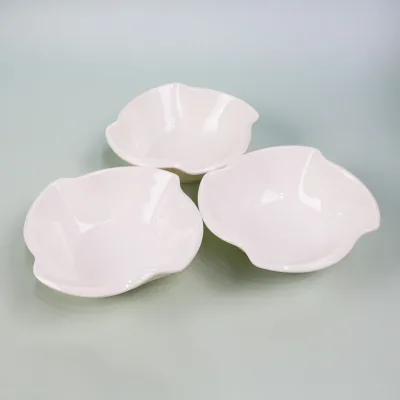 Beach Snack Small Bowl Melamine Flower Shape Salad Display Bowl Plastic Ceramic Dinner Serving Snack Soy Sauce Candy Bowl