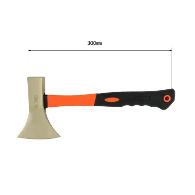 Aluminum Bronze Non-sparking Conducting Static Electricity Safety Axe with Fiberglass Handle 0.5kg