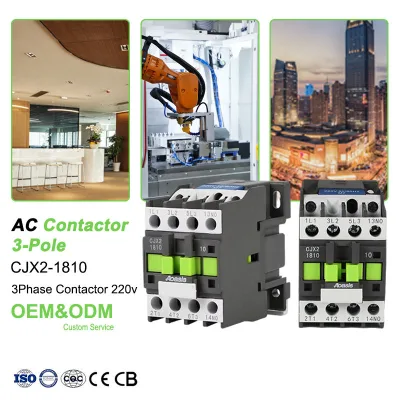 OEM OED CJX2-1810 AC Electromagnetic Contactor 18 Amp With 1 Normally Open Auxiliary Contact Din Rail Installation