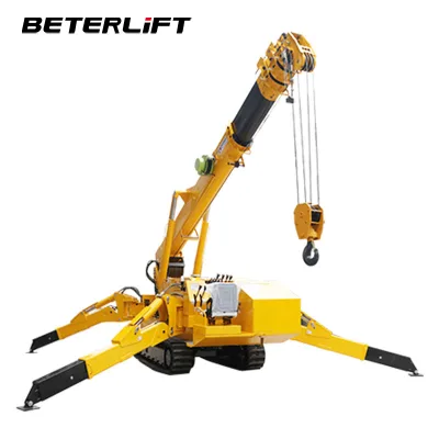 8 Ton 10 Ton Load Telescopic Boom Mobile Lifting Machine Crawler Crane Narrow Space Folding Spider Lifting Cranes